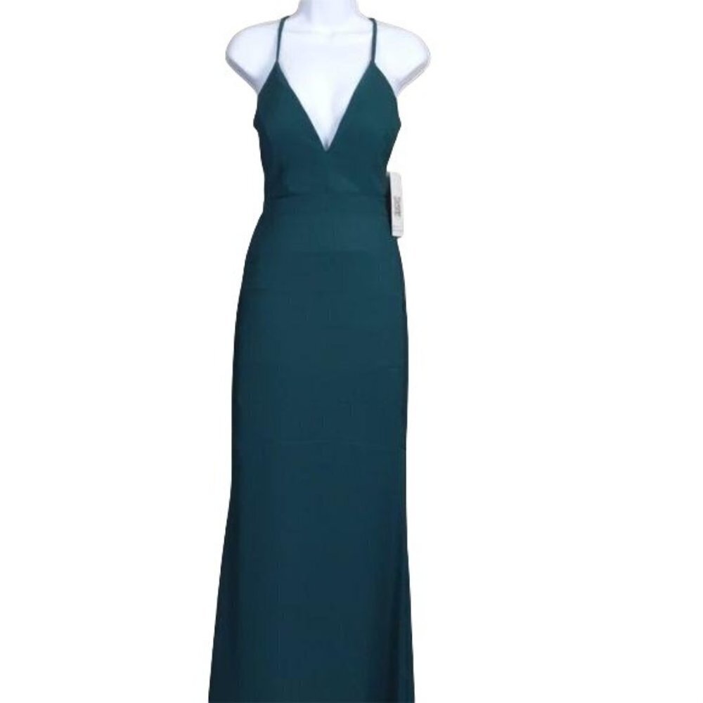Emerald Sunday formal Dress Emerald Green long  bodycon Juniors size M(NWT)